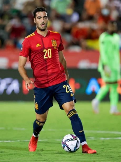 Mikel Merino of Spain during the World Cup Qualifier match between Spain v Georgia at the Estadio La Cartuja on September 5, 2021 in Seville Spain