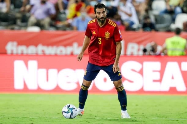 Raul Albiol of Spain during the World Cup Qualifier match between Spain v Georgia at the Estadio La Cartuja on September 5, 2021 in Seville Spain