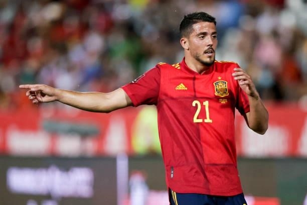 Pablo Fornals of Spain during the World Cup Qualifier match between Spain v Georgia at the Estadio La Cartuja on September 5, 2021 in Seville Spain