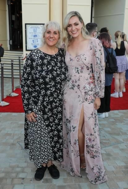 Larissa Eddie and guest attend a Gala Performance of "Waitress