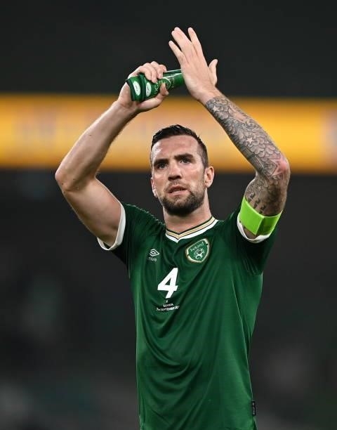 Dublin , Ireland - 7 September 2021; Shane Duffy of Republic of Ireland after his side's drawn FIFA World Cup 2022 qualifying group A match against...