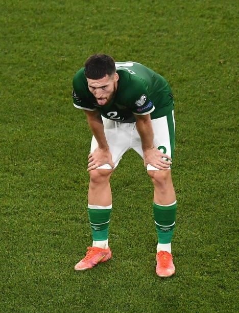 Dublin , Ireland - 7 September 2021; Matt Doherty of Republic of Ireland after his side's drawn FIFA World Cup 2022 qualifying group A match against...