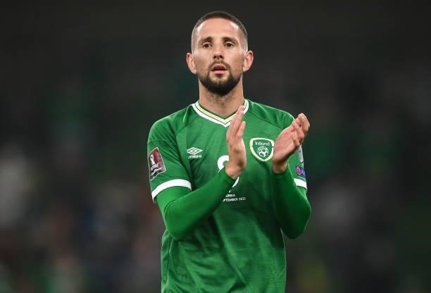 Dublin , Ireland - 7 September 2021; Conor Hourihane of Republic of Ireland after the FIFA World Cup 2022 qualifying group A match between Republic...