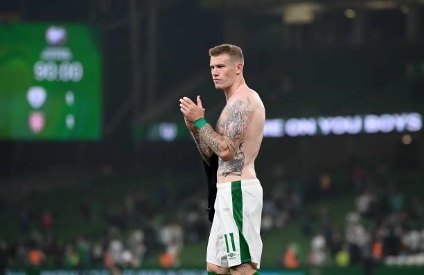 Dublin , Ireland - 7 September 2021; James McClean of Republic of Ireland after the FIFA World Cup 2022 qualifying group A match between Republic of...