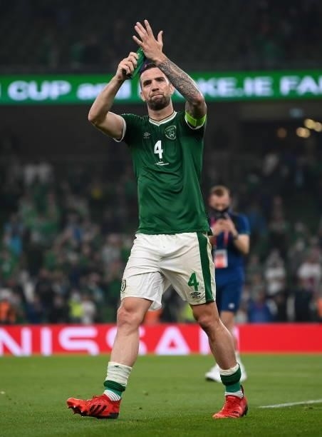Dublin , Ireland - 7 September 2021; Shane Duffy of Republic of Ireland after the FIFA World Cup 2022 qualifying group A match between Republic of...