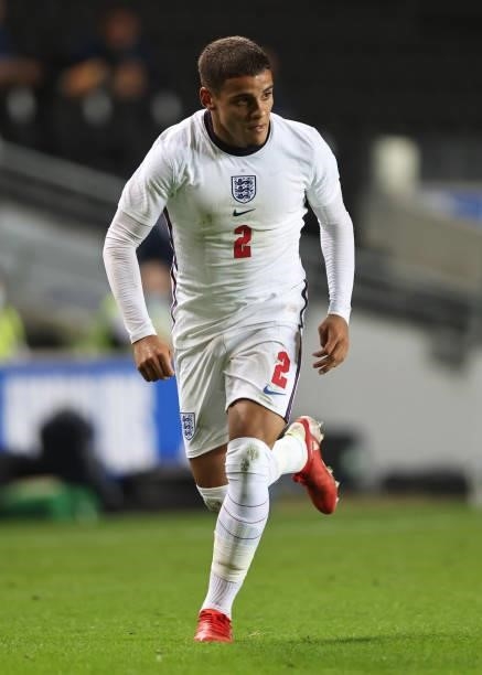Max Aarons of England during the UEFA Under 21 Qualifier between England U21 and Kosovo U21 at Stadium mk on September 7, 2021 in Milton Keynes,...