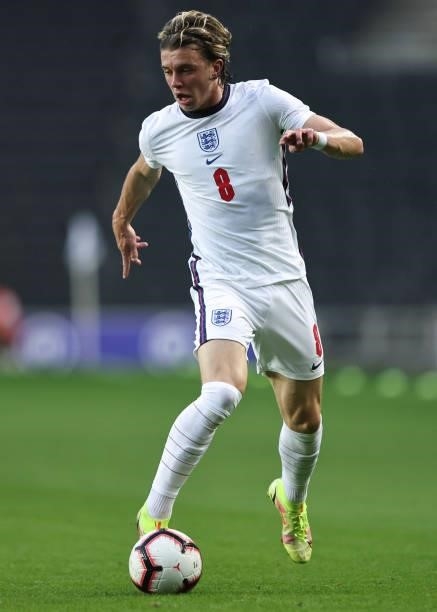 Conor Gallagher of England during the UEFA Under 21 Qualifier between England U21 and Kosovo U21 at Stadium mk on September 7, 2021 in Milton Keynes,...