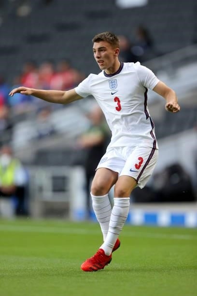 Luke Thomas of England during the UEFA Under 21 Qualifier match between England and Kosovo U21 at Stadium mk on September 7, 2021 in Milton Keynes,...