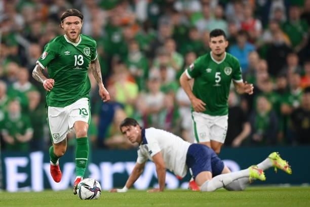 Dublin , Ireland - 7 September 2021; Jeff Hendrick of Republic of Ireland during the FIFA World Cup 2022 qualifying group A match between Republic of...