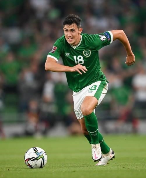 Dublin , Ireland - 7 September 2021; Jamie McGrath of Republic of Ireland during the FIFA World Cup 2022 qualifying group A match between Republic of...