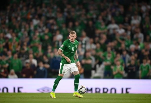 Dublin , Ireland - 7 September 2021; James McClean of Republic of Ireland during the FIFA World Cup 2022 qualifying group A match between Republic of...