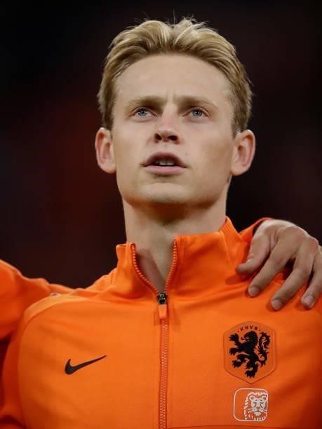 Frenkie de Jong of Holland during the World Cup Qualifier match between Holland v Turkey at the Johan Cruijff Arena on September 7, 2021 in Amsterdam...