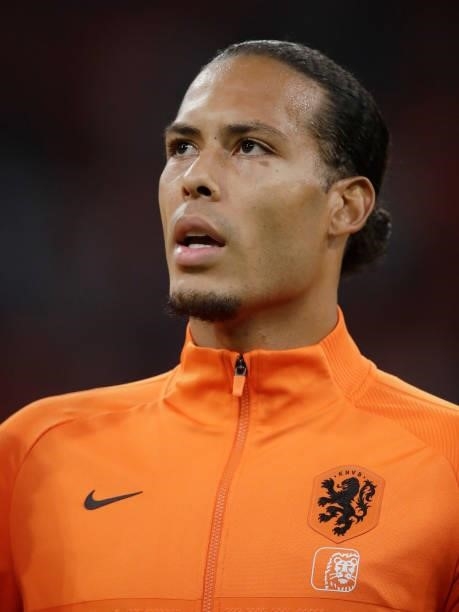 Virgil van Dijk of Holland during the World Cup Qualifier match between Holland v Turkey at the Johan Cruijff Arena on September 7, 2021 in Amsterdam...
