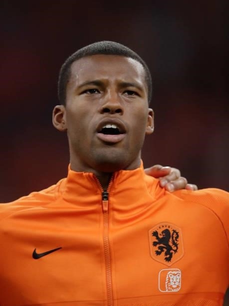 Georginio Wijnaldum of Holland during the World Cup Qualifier match between Holland v Turkey at the Johan Cruijff Arena on September 7, 2021 in...