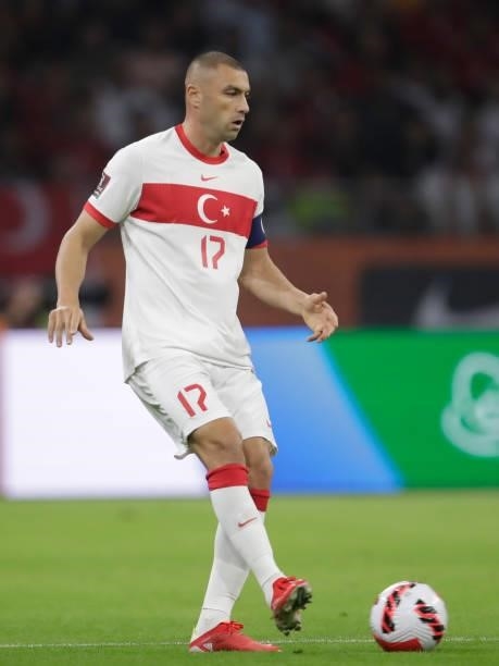 Burak Yilmaz of Turkey during the World Cup Qualifier match between Holland v Turkey at the Johan Cruijff Arena on September 7, 2021 in Amsterdam...