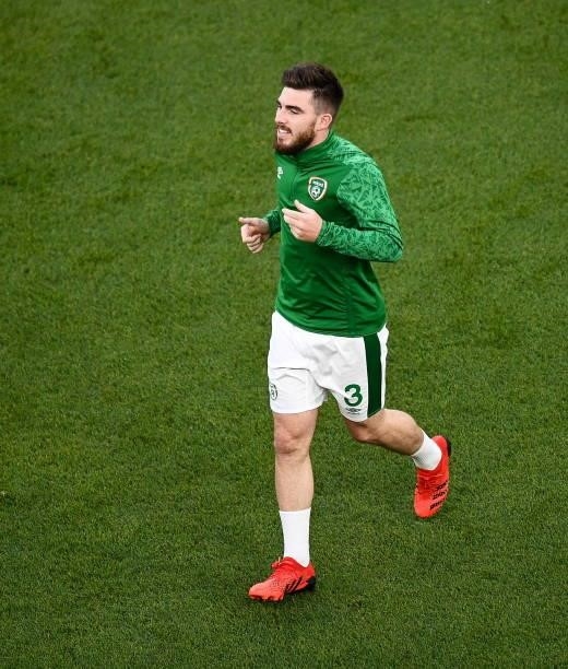Dublin , Ireland - 7 September 2021; Ryan Manning of Republic of Ireland before the FIFA World Cup 2022 qualifying group A match between Republic of...
