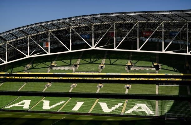 Dublin , Ireland - 7 September 2021; A general view of the Aviva Stadium before the FIFA World Cup 2022 qualifying group A match between Republic of...