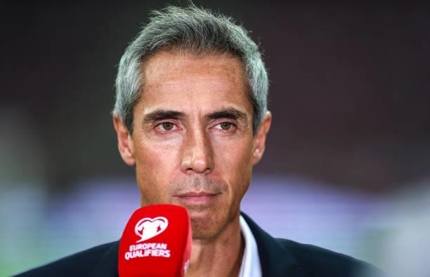 Coach Paulo Sousa of Poland after the 2022 FIFA World Cup Qualifier match between Poland and England at Stadion Narodowy on September 8, 2021 in...