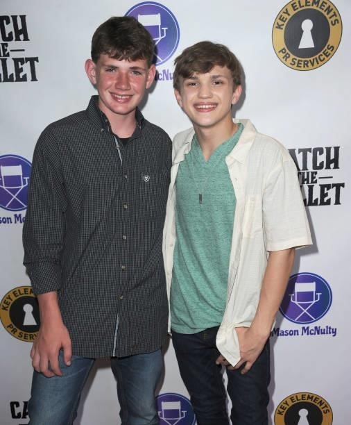 Ryder Kozise and Mason McNulty arrive for the Red Carpet Screening Of "Catch The Bullet