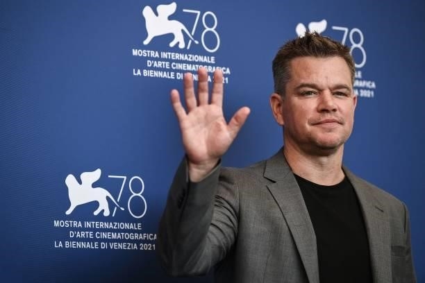 Actor Matt Damon attends a photocall for the film "The Last Duel