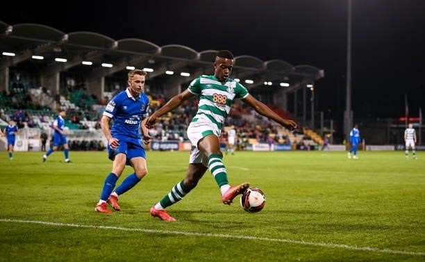 Dublin , Ireland - 10 September 2021; Aidomo Emakhu of Shamrock Rovers during the SSE Airtricity League Premier Division match between Shamrock...
