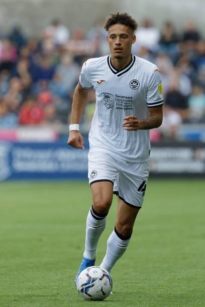 Rhys Williams of Swansea City in action during the Sky Bet Championship match between Swansea City and Hull City at the Swansea.com Stadium on...