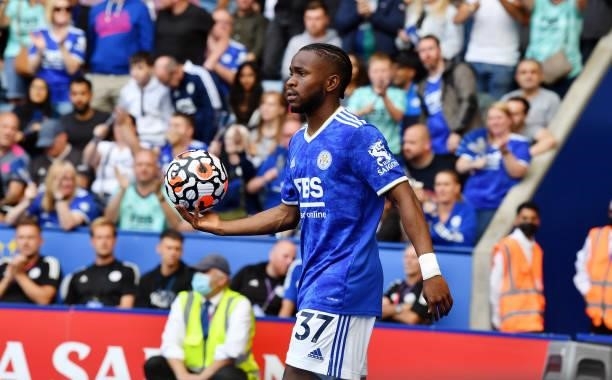 Ademola Lookman of Leicester City during the Premier League match between Leicester City and Manchester City at King Power Stadium on September 11,...