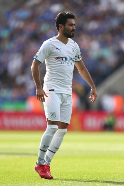 Ilkay Gundogan of Manchester City during the Premier League match between Leicester City and Manchester City at The King Power Stadium on September...