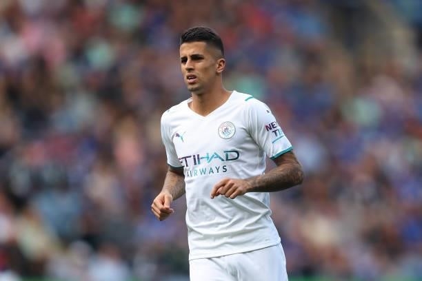 Joao Cancelo of Manchester City during the Premier League match between Leicester City and Manchester City at The King Power Stadium on September 11,...