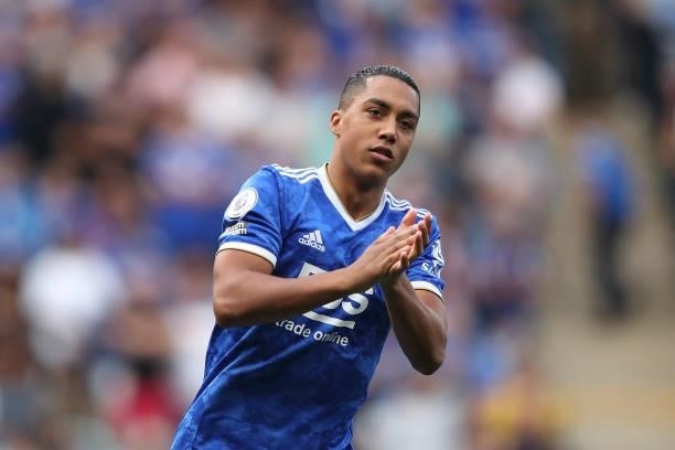 Youri Tielemans of Leicester City during the Premier League match between Leicester City and Manchester City at The King Power Stadium on September...
