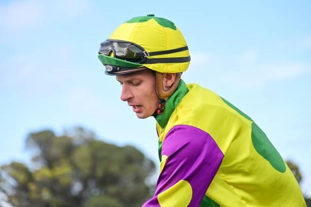 Zac Spain after winning the Megelec Electrical Contractors 0 - 58 Handicap at Donald Racecourse on September 12, 2021 in Donald, Australia.