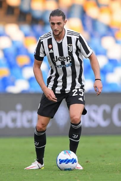Adrien Rabiot of FC Juventus during the Serie A match between SSC Napoli and FC Juventus at Stadio Diego Armando Maradona, Napoli, Italy on 11...