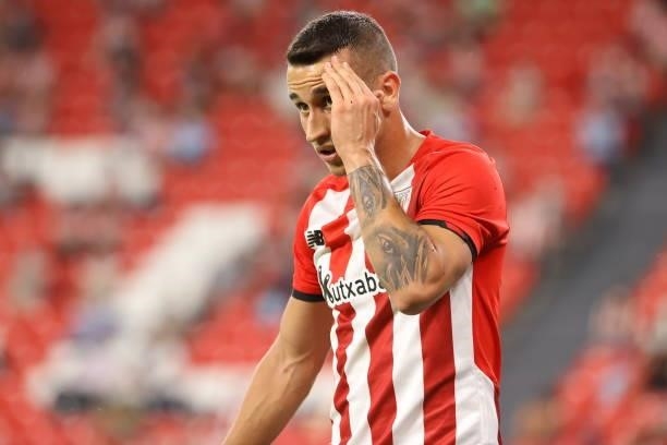 Berenguer of Athletic Bilbao gestures during the LaLiga Santander match between Athletic Club and RCD Mallorca at San Mames Stadium on September 11,...