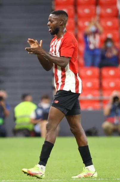 Willians of Athletic Bilbao gestures during the LaLiga Santander match between Athletic Club and RCD Mallorca at San Mames Stadium on September 11,...