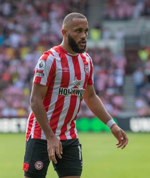 Brentford's Bryan Mbeumo during the Premier League match between Brentford and Brighton & Hove Albion at Brentford Community Stadium on September 11,...