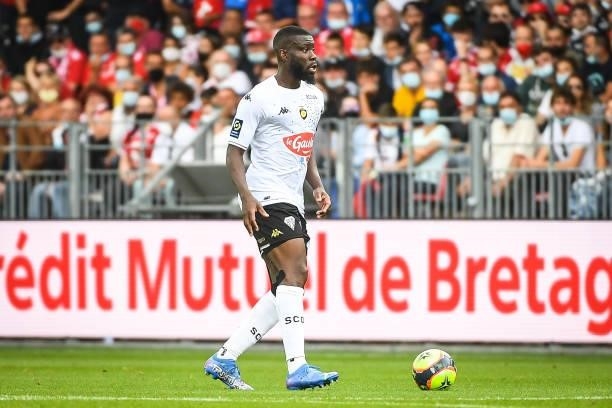 Ismael TRAORE of Angers during the Ligue 1 Uber Eats match between Brest and Angers at Stade Francis Le Ble on September 12, 2021 in Brest, France.