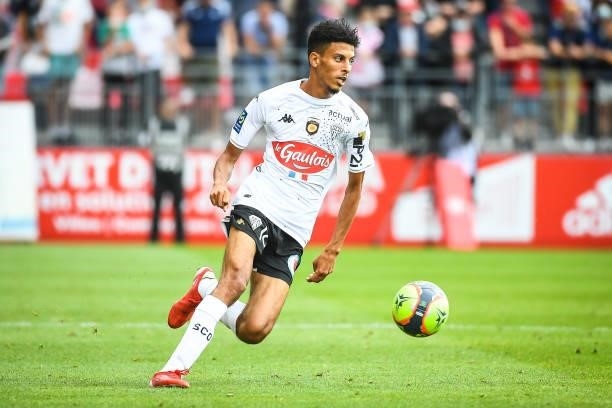 Azzedine OUNAHI of Angers during the Ligue 1 Uber Eats match between Brest and Angers at Stade Francis Le Ble on September 12, 2021 in Brest, France.