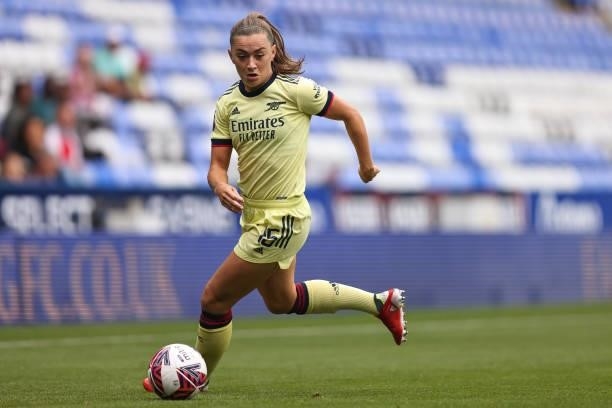 Katie McCabe of Arsenal during the Barclays FA Women's Super League match between Reading Women and Arsenal Women at Select Car Leasing Stadium on...