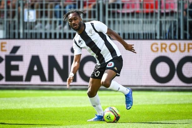 Souleyman DOUMBIA of Angers during the Ligue 1 Uber Eats match between Brest and Angers at Stade Francis Le Ble on September 12, 2021 in Brest,...