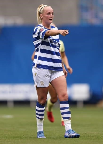 Chloe Peplow of Reading during the Barclays FA Women's Super League match between Reading Women and Arsenal Women at Select Car Leasing Stadium on...