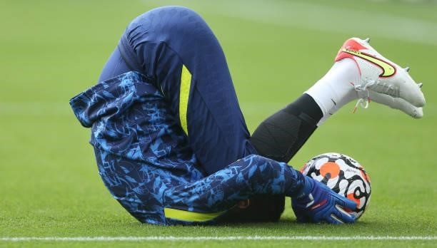 Tottenham Hotspur's Hugo Lloris warms-up prior to the match during the Premier League match between Crystal Palace and Tottenham Hotspur at Selhurst...