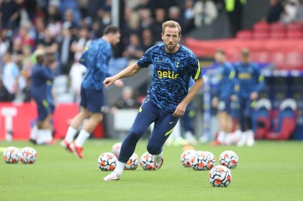 Tottenham Hotspur's Harry Kane during the Premier League match between Crystal Palace and Tottenham Hotspur at Selhurst Park on September 11, 2021 in...