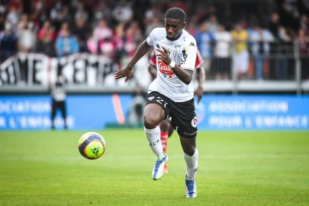 Mohamed-Ali CHO of Angers during the Ligue 1 Uber Eats match between Brest and Angers at Stade Francis Le Ble on September 12, 2021 in Brest, France.