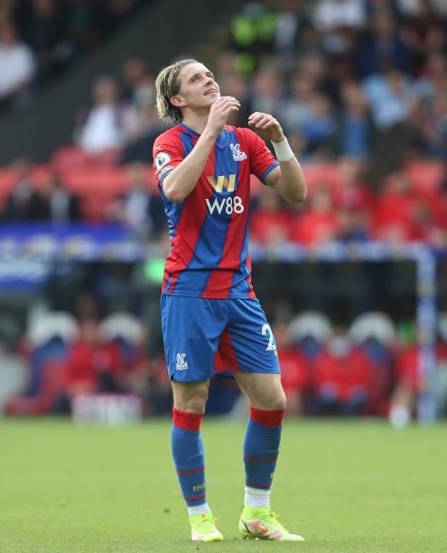 Crystal Palace's Conor Gallagher during the Premier League match between Crystal Palace and Tottenham Hotspur at Selhurst Park on September 11, 2021...