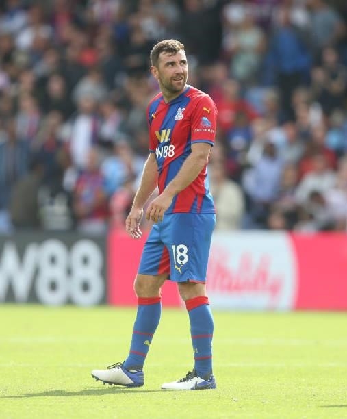 Crystal Palace's James McArthur during the Premier League match between Crystal Palace and Tottenham Hotspur at Selhurst Park on September 11, 2021...