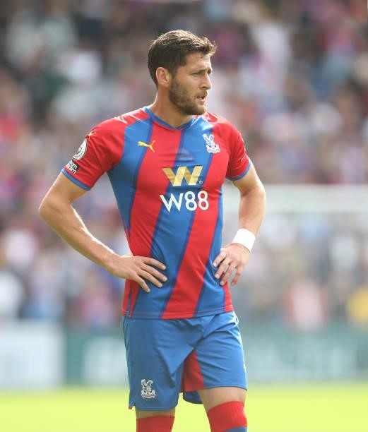 Crystal Palace's Joel Ward during the Premier League match between Crystal Palace and Tottenham Hotspur at Selhurst Park on September 11, 2021 in...