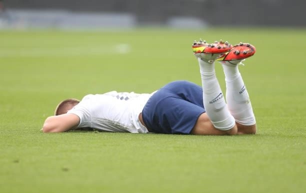 Tottenham Hotspur's Eric Dier on the floor with an injury during the Premier League match between Crystal Palace and Tottenham Hotspur at Selhurst...