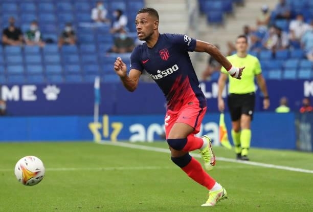 Renan Lodi during the match between FC RCD Espanyol and Atletico de Madrid, corresponding to the week 4 of the Liga Santander, played at the RCDE...
