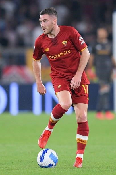 Jordan Veretout of AS Roma during the Serie A match between AS Roma and Sassuolo Calcio at Stadio Olimpico, Rome, Italy on 12 September 2021.