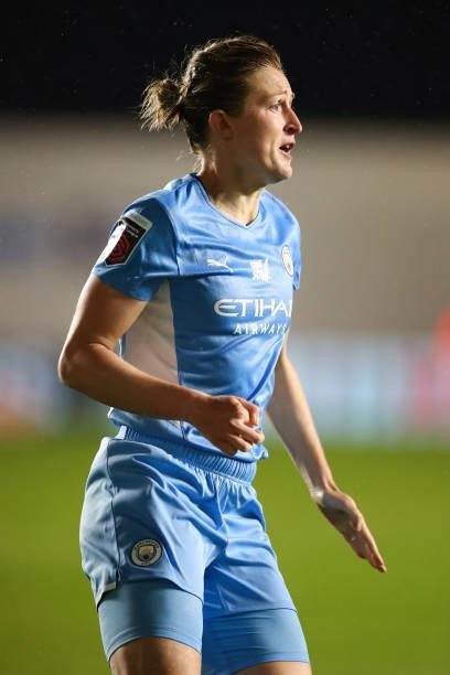 Ellen White of Manchester City Women during the Barclays FA Women's Super League match between Manchester City Women and Tottenham Hotspur Women at...